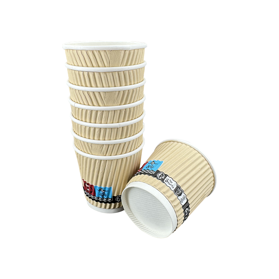 4oz Ripple Wall Disposable Insulated Coffee Paper Cups